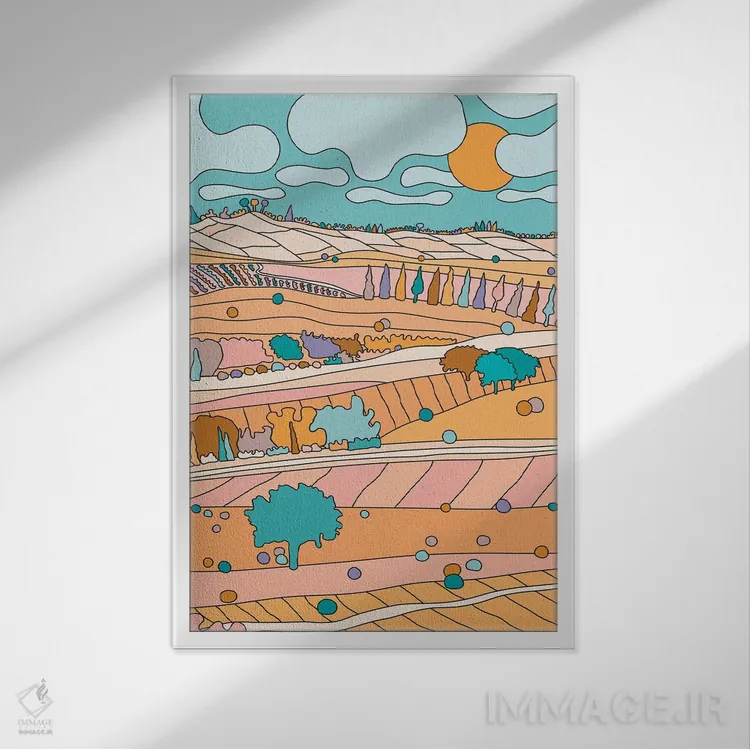 تابلو توسکانی ۲ (ایتالیا) اثر آلیسا گالیتسینا - نمای قابدار سفید