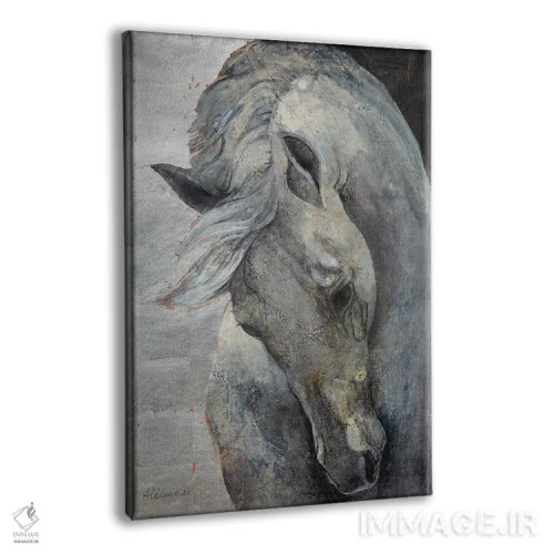 تابلو خاکستری خجالتی اثر آلبنا خریستوا - نمای پرسپکتیو محصول