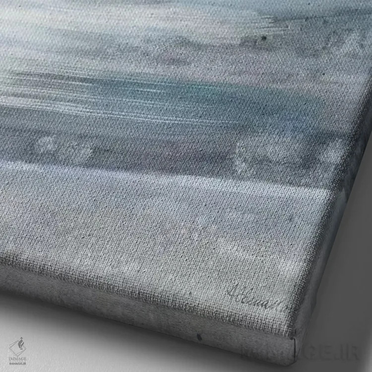 تابلو دریاچه اثر آلبنا خریستوا - نمای نزدیک بافت بوم