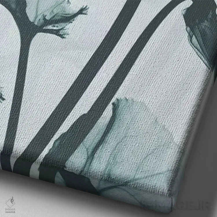 تابلو سیکلامن مورد نظر ۲ اثر آلبرت کوئتسیِر - نمای نزدیک بافت بوم