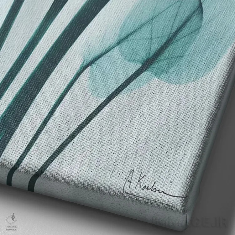 تابلو کالای لیلی کریستالیس ۱ اثر آلبرت کوئتسیِر - نمای نزدیک بافت بوم