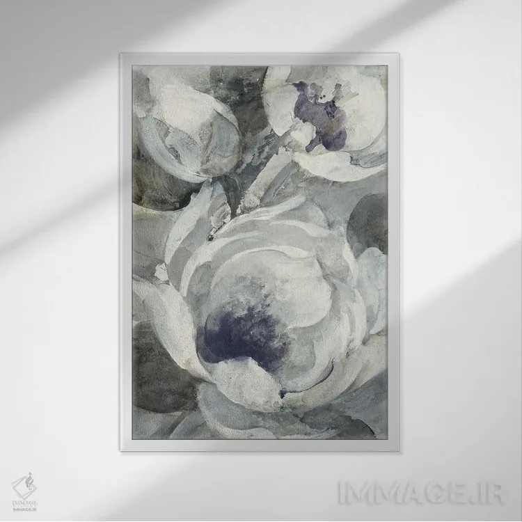 تابلو شادی دریایی ۱ اثر آلبنا خریستوا - نمای قابدار سفید