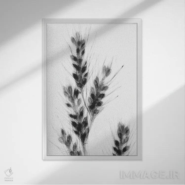 تابلو دستههای جو دوسر اثر آلبرت کوئتسیِر - نمای قابدار سفید