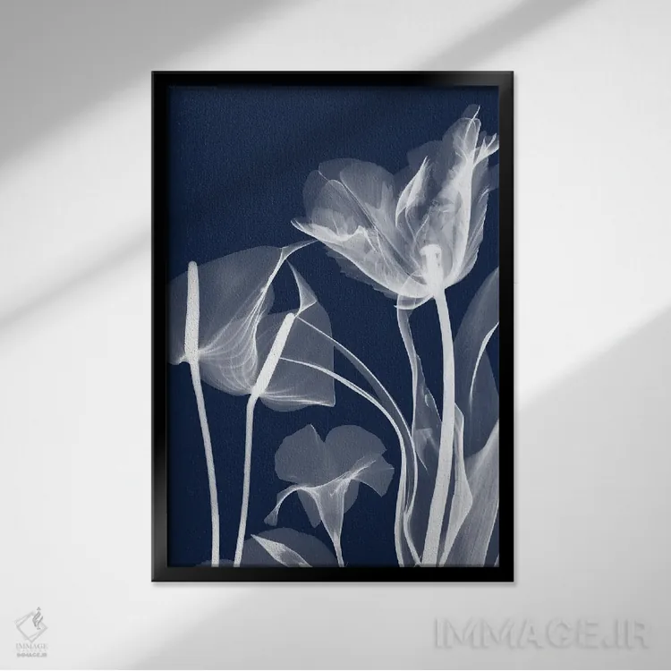 تابلو گیاهان سرمهای II اثر آلبرت کوئتسیِر - نمای قابدار مشکی