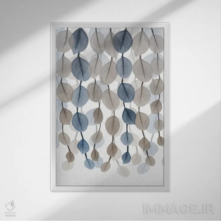 تابلو آبشار فانوس طبیعی II اثر آلبرت کوئتسیِر - نمای قابدار سفید