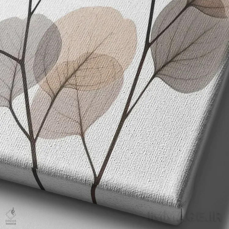 تابلو دسته اکالیپتوس خاکی اثر آلبرت کوئتسیِر - نمای نزدیک بافت بوم