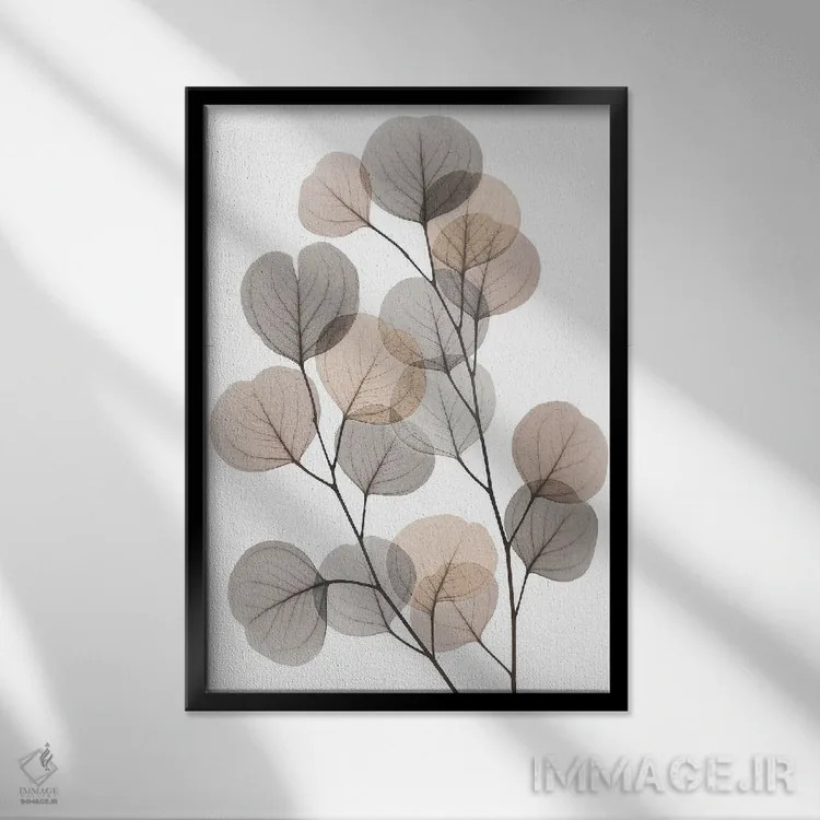 تابلو دسته اکالیپتوس خاکی اثر آلبرت کوئتسیِر - نمای قابدار مشکی