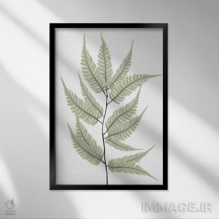تابلو سرخس درختی اثر آلبرت کوئتسیِر - نمای قابدار مشکی
