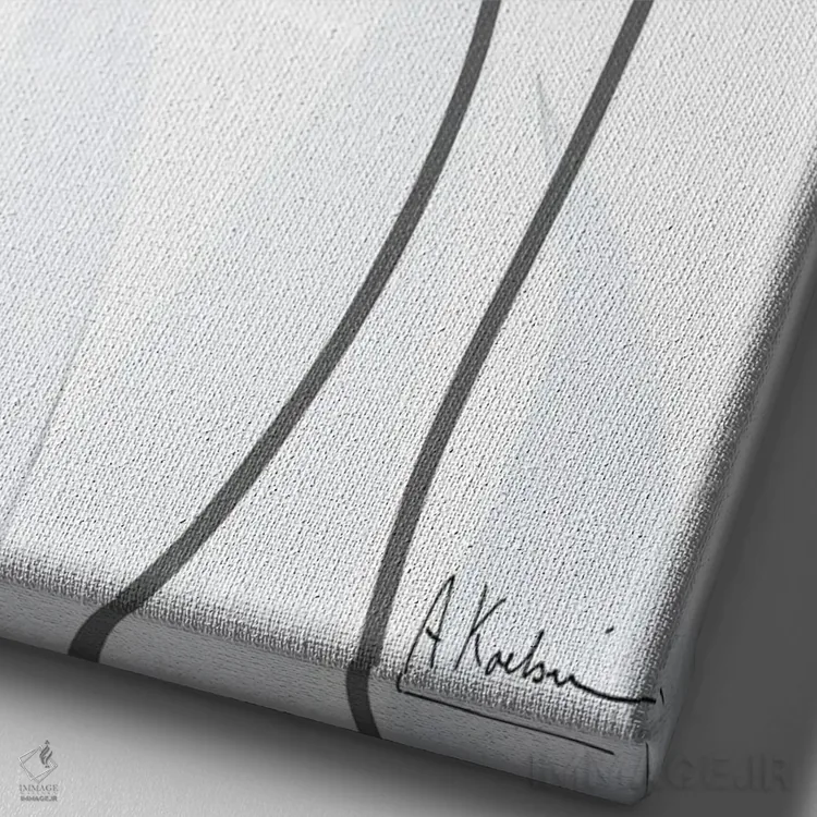 تابلو خدمتکار چاپلوس I اثر آلبرت کوئتسیِر - نمای نزدیک بافت بوم