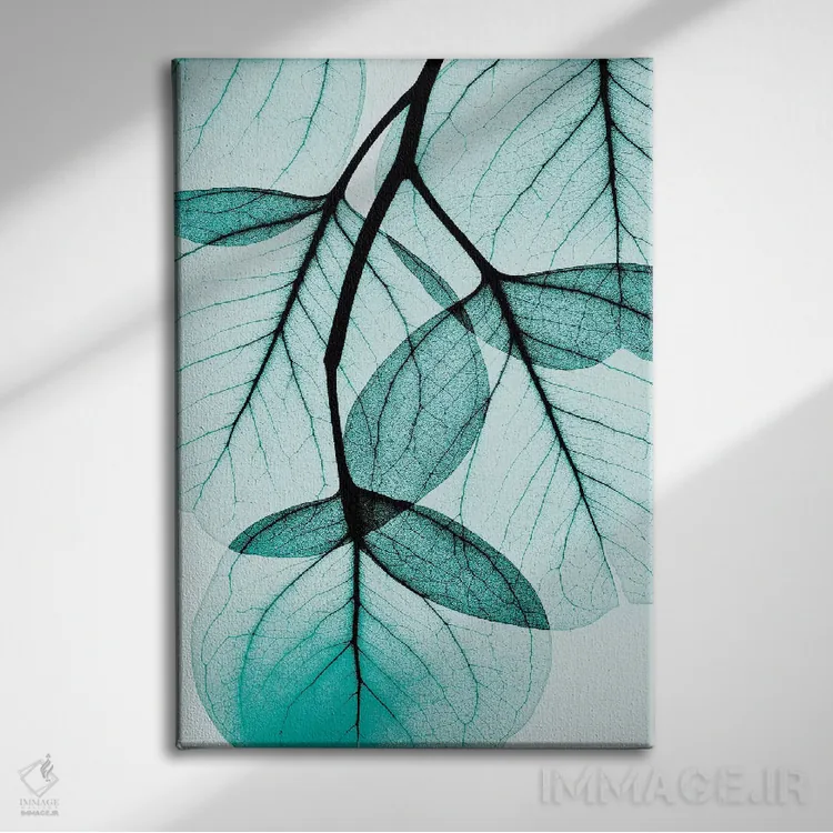 تابلو اکالیپتوس سبزآبی اثر آلبرت کوئتسیِر - نمای روبهرو روی دیوار
