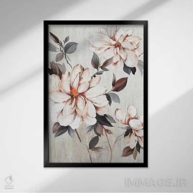 تابلو شکوفههای در حال رشد اثر آلیسون پیرس - نمای قابدار مشکی