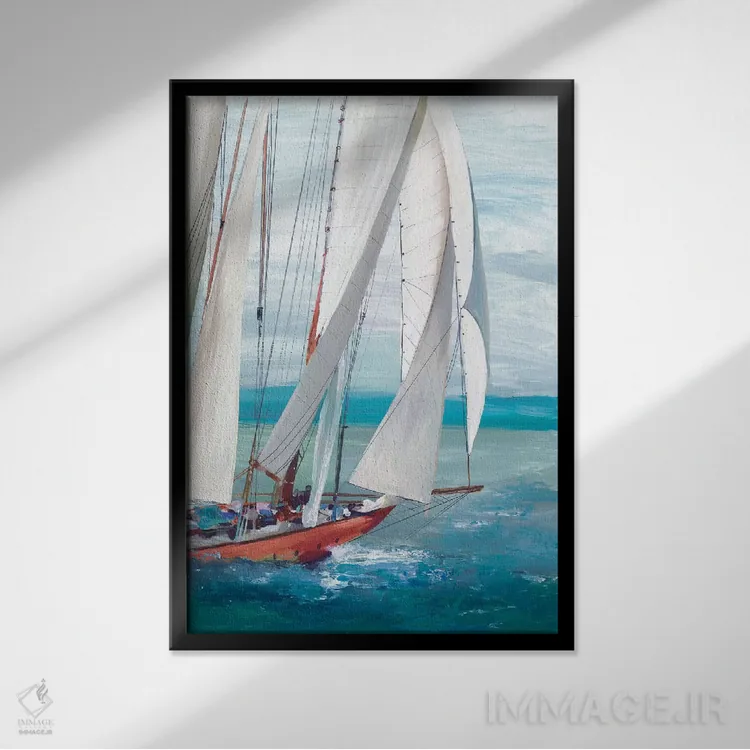 تابلو بادبان تکی I اثر آلیسون پیرس - نمای قابدار مشکی