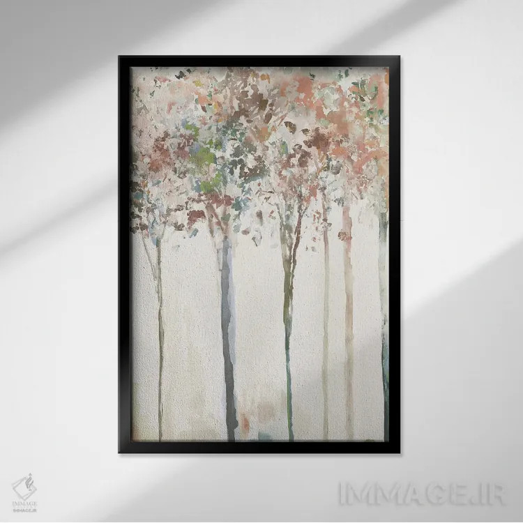 تابلو درختان طلایی I اثر آلیسون پیرس - نمای قابدار مشکی