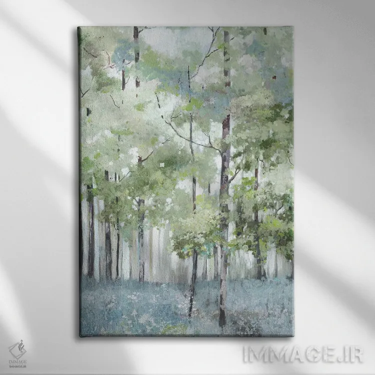 تابلو جنگل روشن اثر آلیسون پیرس - نمای روبهرو روی دیوار