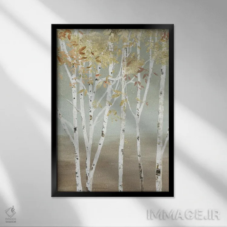 تابلو غان طلایی اثر آلیسون پیرس - نمای قابدار مشکی