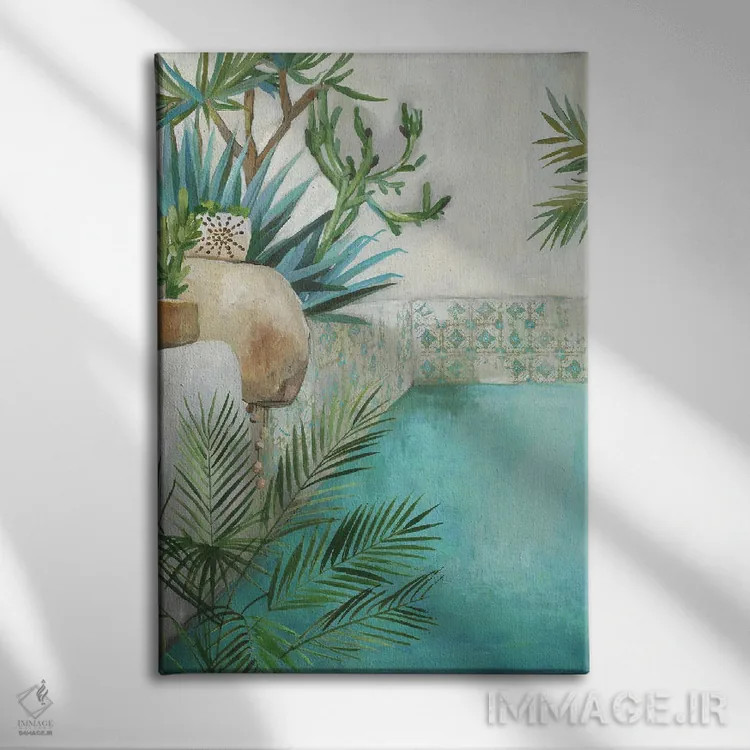 تابلو پناهگاه بیابان I اثر آلیسون پیرس - نمای روبهرو روی دیوار