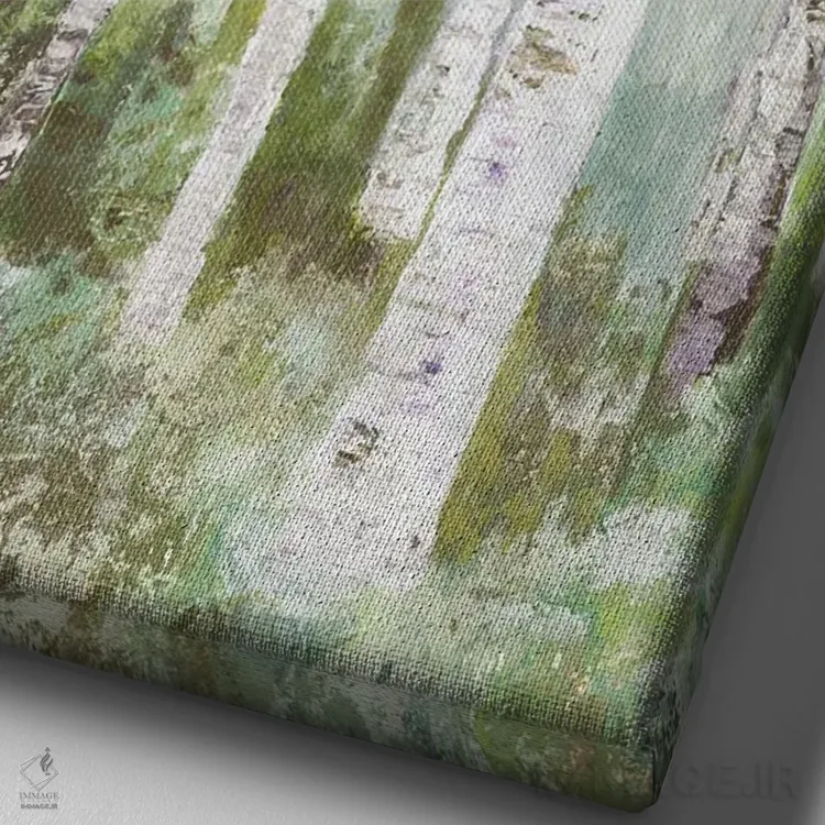 تابلو زیبایی آرام اثر آلیسون پیرس - نمای نزدیک بافت بوم