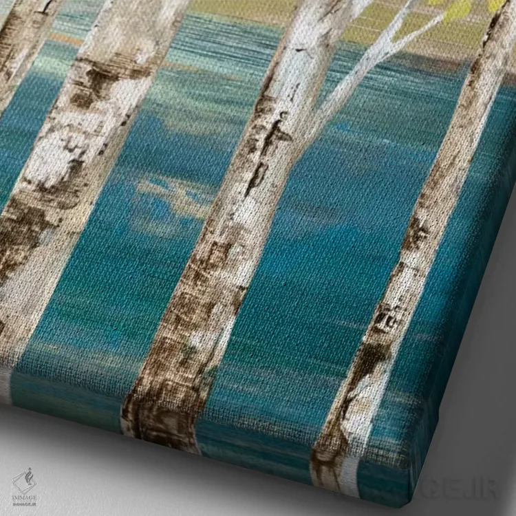 تابلو کنار رودخانه III اثر آلیسون پیرس - نمای نزدیک بافت بوم