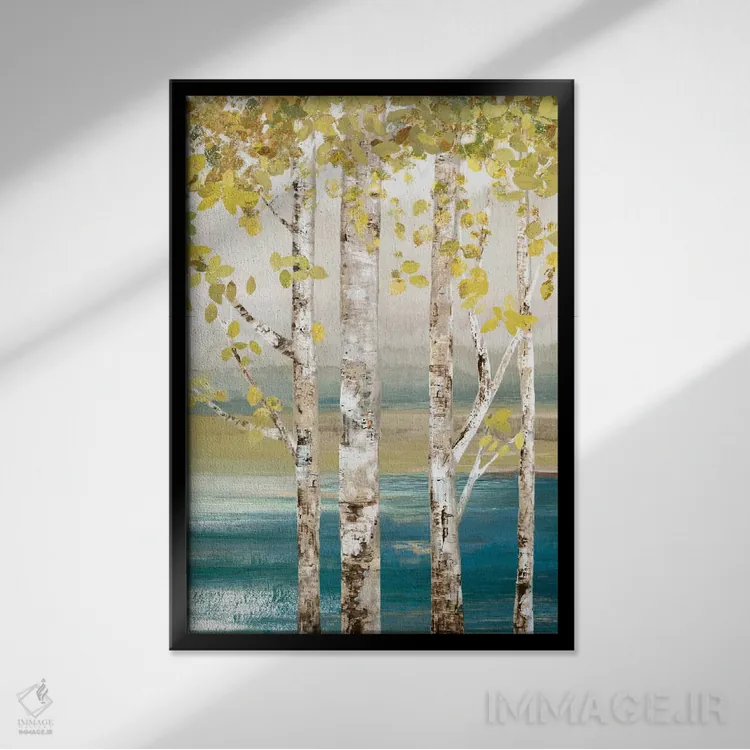 تابلو کنار رودخانه III اثر آلیسون پیرس - نمای قابدار مشکی