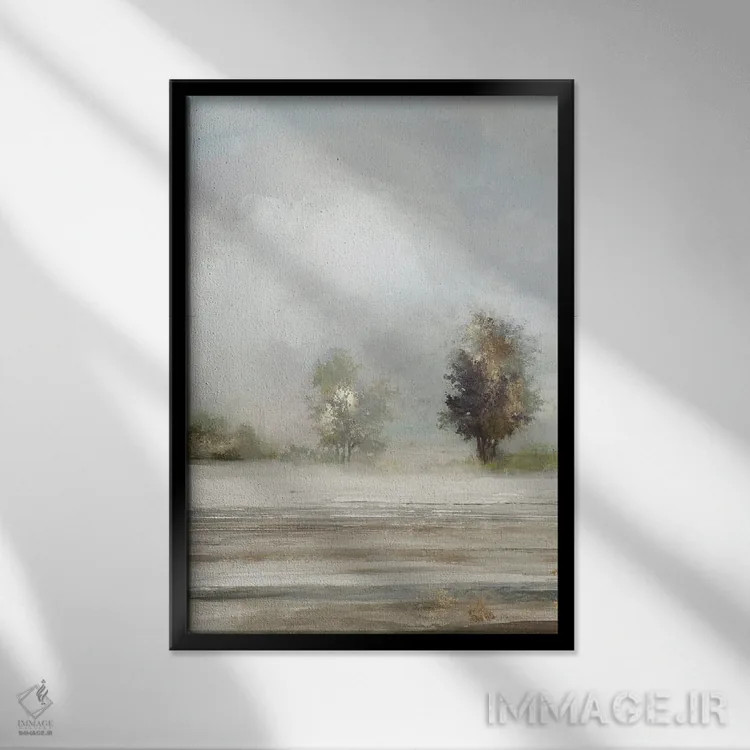 تابلو چرای آرام II اثر آلیسون پیرس - نمای قابدار مشکی