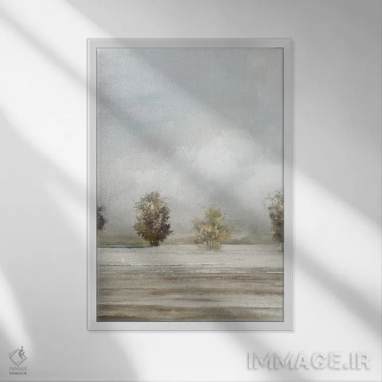 تابلو چرای آرام I اثر آلیسون پیرس - نمای قابدار سفید