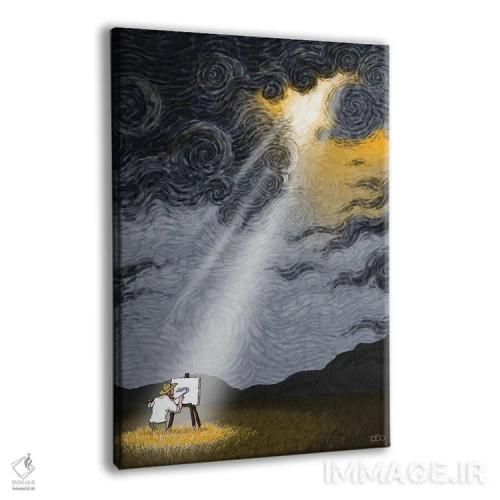 تابلو الهام اثر علیرضا کریمی مقدم (هنرمند ایرانی) - نمای پرسپکتیو محصول