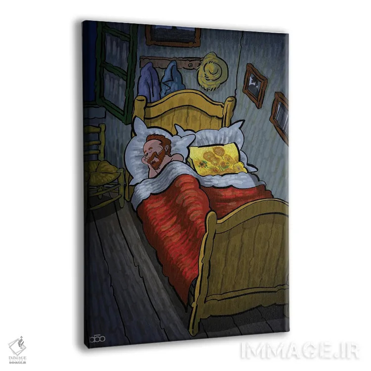 تابلو شب بخیر گل من اثر علیرضا کریمی مقدم (هنرمند ایرانی) - نمای پرسپکتیو محصول