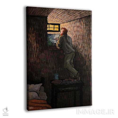 تابلو پنجرهٔ کوچک اثر علیرضا کریمی مقدم (هنرمند ایرانی) - نمای پرسپکتیو محصول