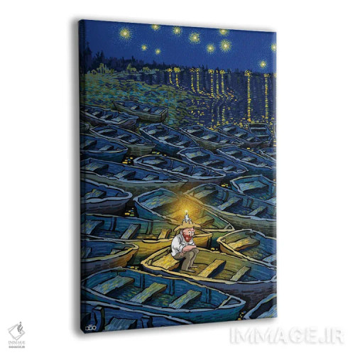تابلو گمشده در رویاها اثر علیرضا کریمی مقدم (هنرمند ایرانی) - نمای پرسپکتیو محصول