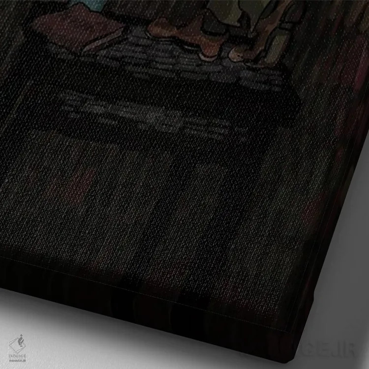 تابلو پنجرهٔ کوچک اثر علیرضا کریمی مقدم (هنرمند ایرانی) - نمای نزدیک بافت بوم