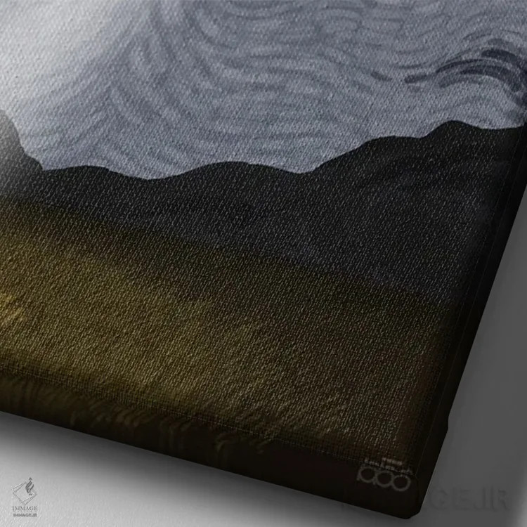 تابلو الهام اثر علیرضا کریمی مقدم (هنرمند ایرانی) - نمای نزدیک بافت بوم