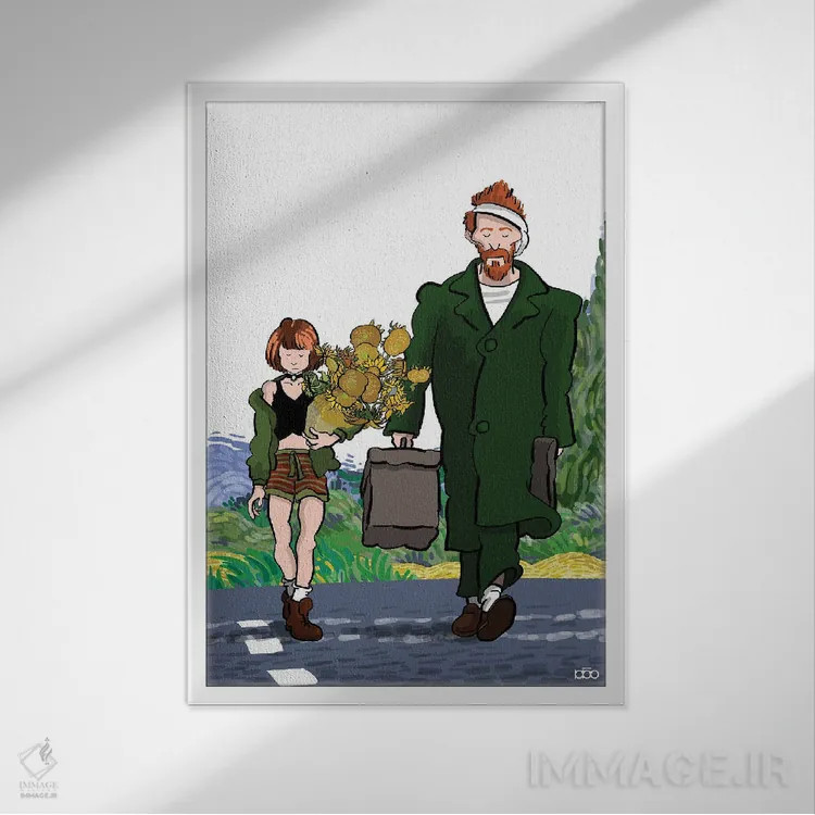 تابلو حرفهای اثر علیرضا کریمی مقدم (هنرمند ایرانی) - نمای قابدار سفید