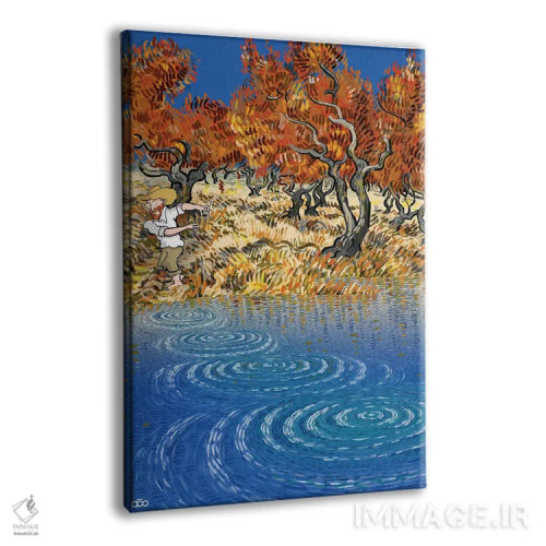 تابلو پرتاب سنگ اثر علیرضا کریمی مقدم (هنرمند ایرانی) - نمای پرسپکتیو محصول