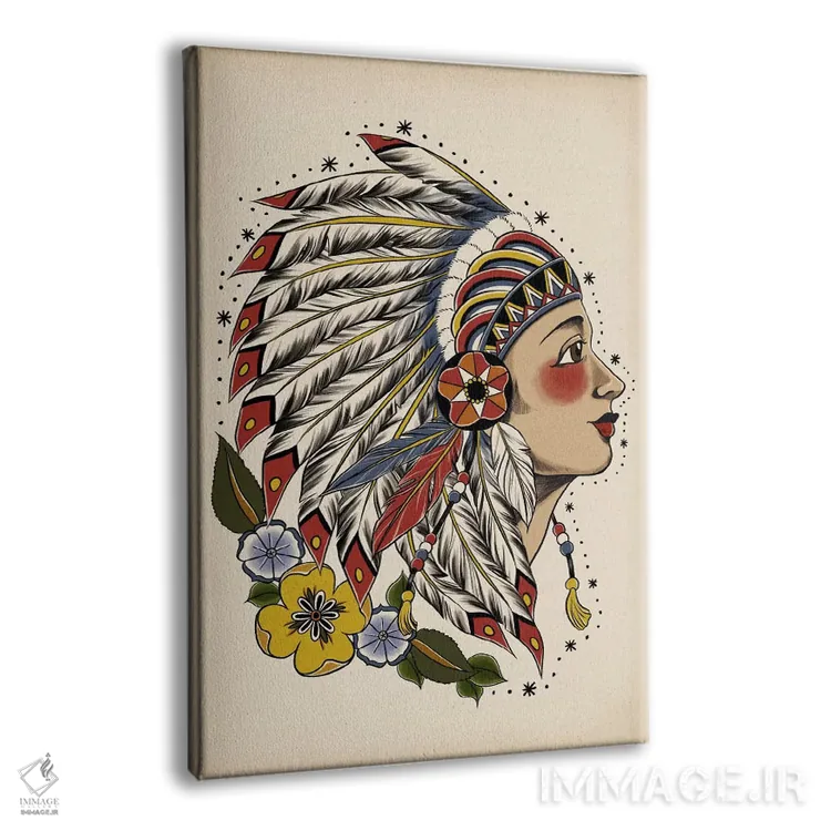 تابلو دختر کاملاً آمریکایی اثر فایو بای فایو کالکتیو - نمای پرسپکتیو محصول