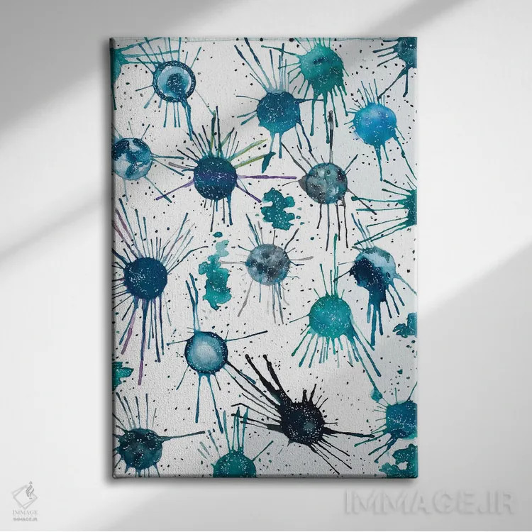 تابلو ماههای پاشیده اثر آمایا بوچلی - نمای روبهرو روی دیوار