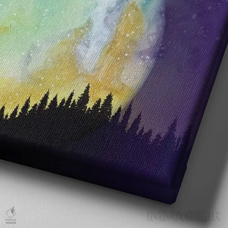 تابلو درون فضا اثر آمایا بوچلی - نمای نزدیک بافت بوم