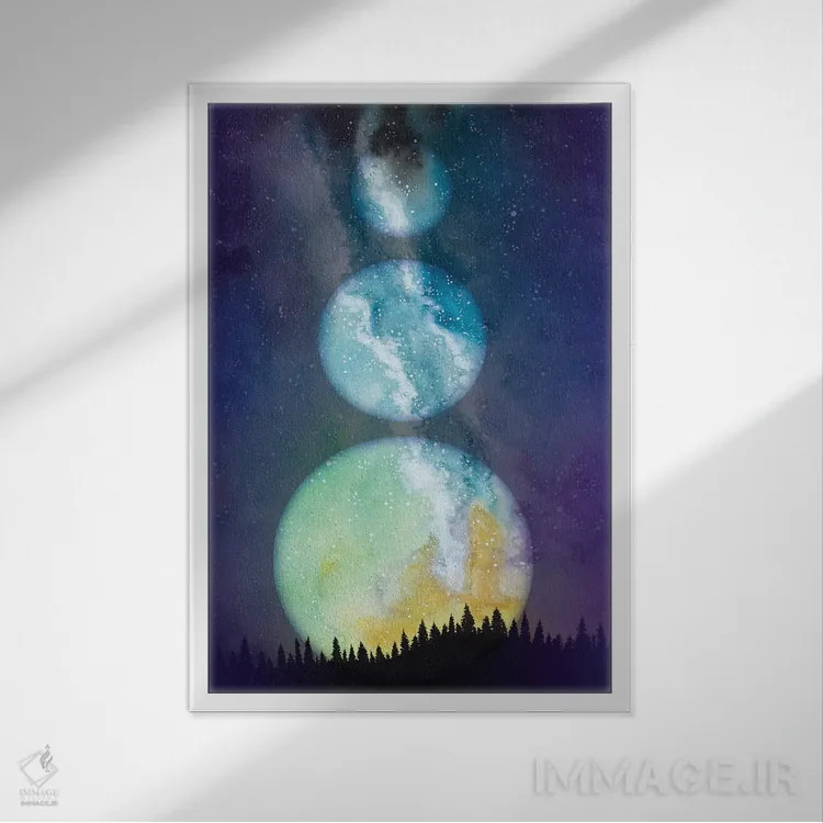 تابلو درون فضا اثر آمایا بوچلی - نمای قابدار سفید