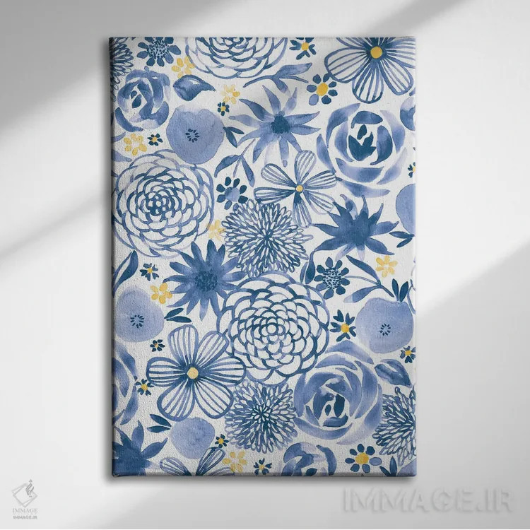 تابلو حالوهوای نیلی شش اثر آماندا مکگی - نمای روبهرو روی دیوار