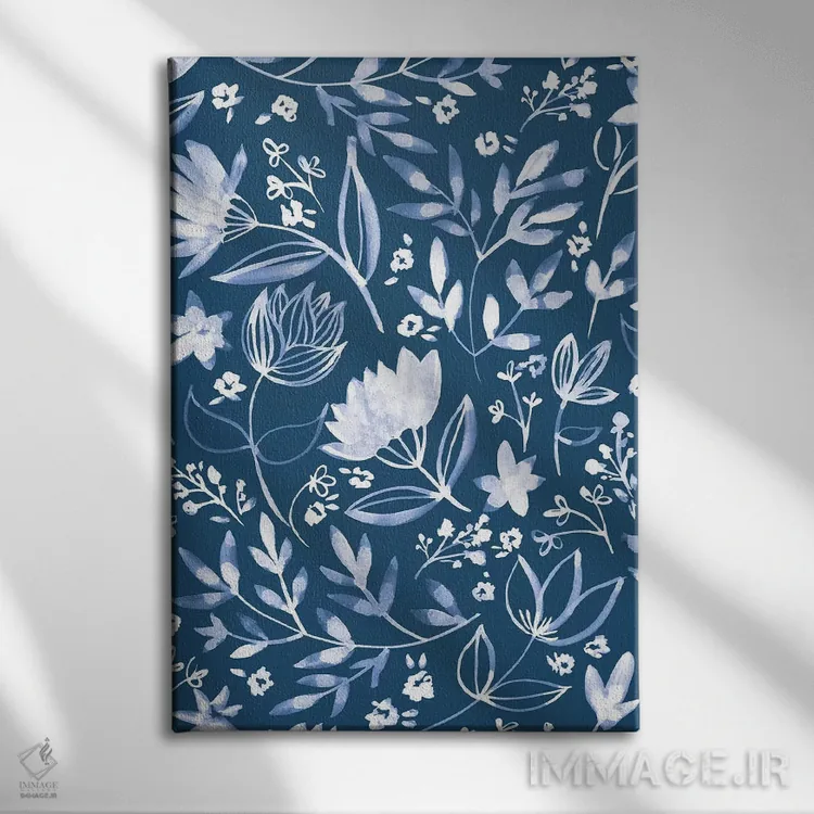 تابلو حالوهوای نیلی هفت اثر آماندا مکگی - نمای روبهرو روی دیوار