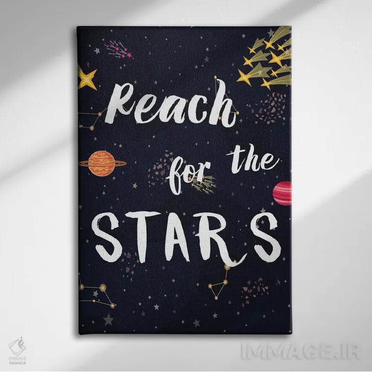 تابلو تا ستارگان اثر آماندا موری - نمای روبهرو روی دیوار