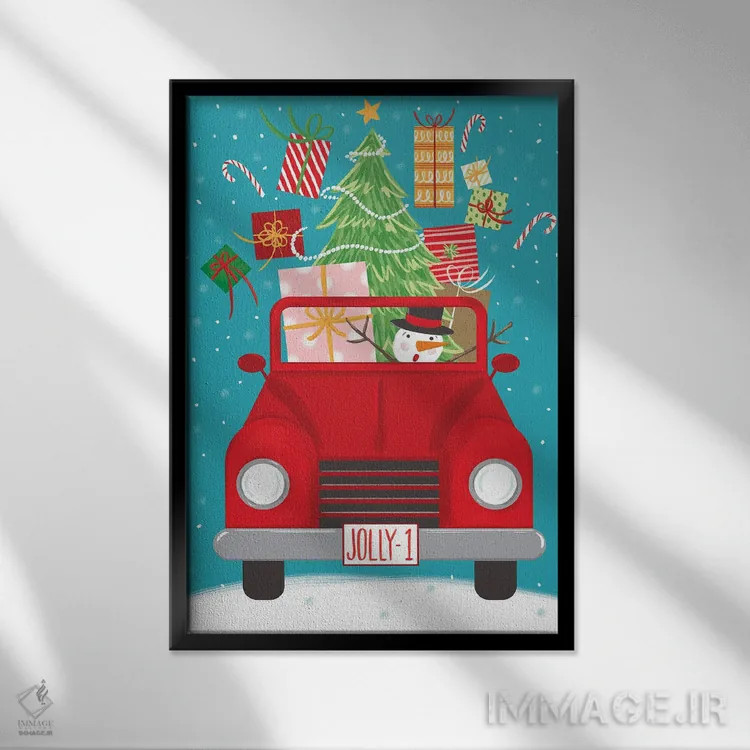 تابلو گشتوگذار کریسمسی اثر آماندا مکگی - نمای قابدار مشکی