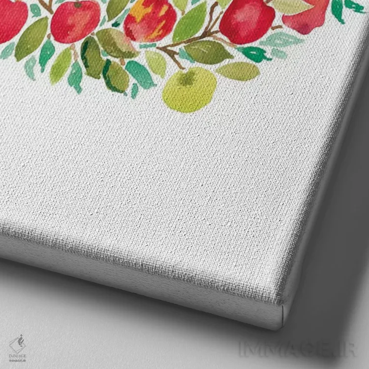 تابلو برداشت سیب چهار اثر آماندا مکگی - نمای نزدیک بافت بوم