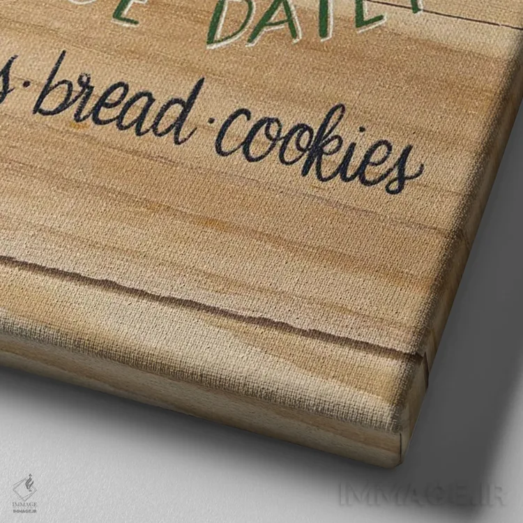 تابلو نانوایی کلبه اثر آماندا مکگی - نمای نزدیک بافت بوم