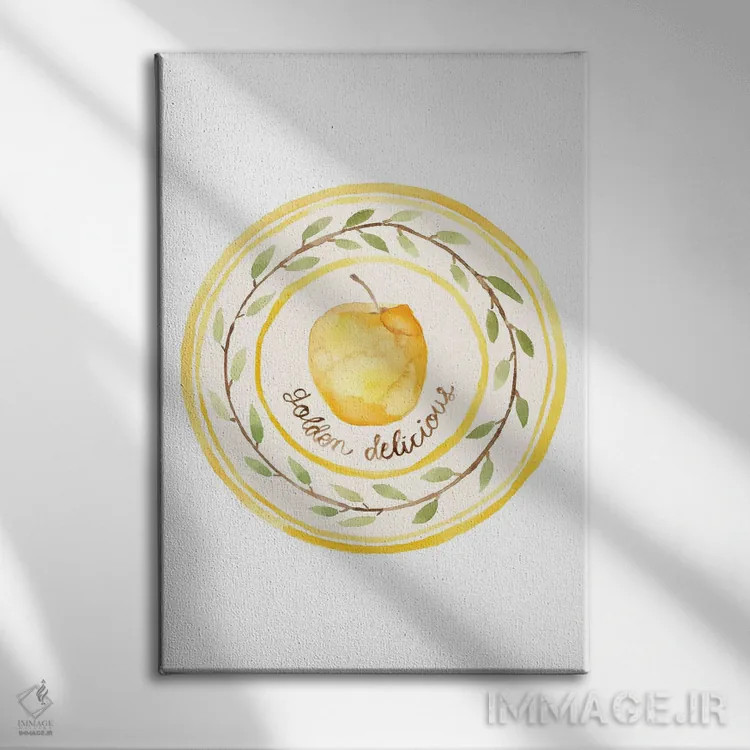 تابلو برداشت سیب هشت اثر آماندا مکگی - نمای روبهرو روی دیوار