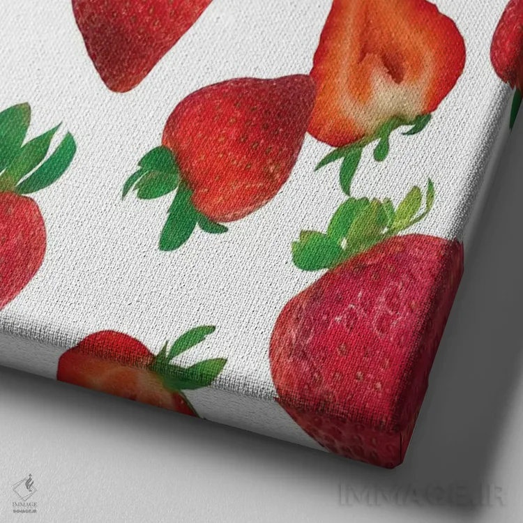 تابلو توتفرنگی تازه اثر آماندا مکگی - نمای نزدیک بافت بوم