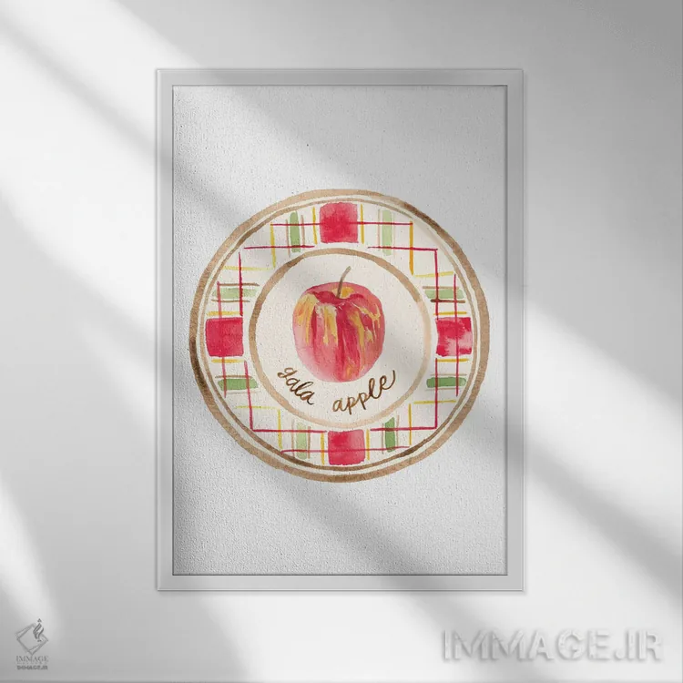 تابلو برداشت سیب نه اثر آماندا مکگی - نمای قابدار سفید