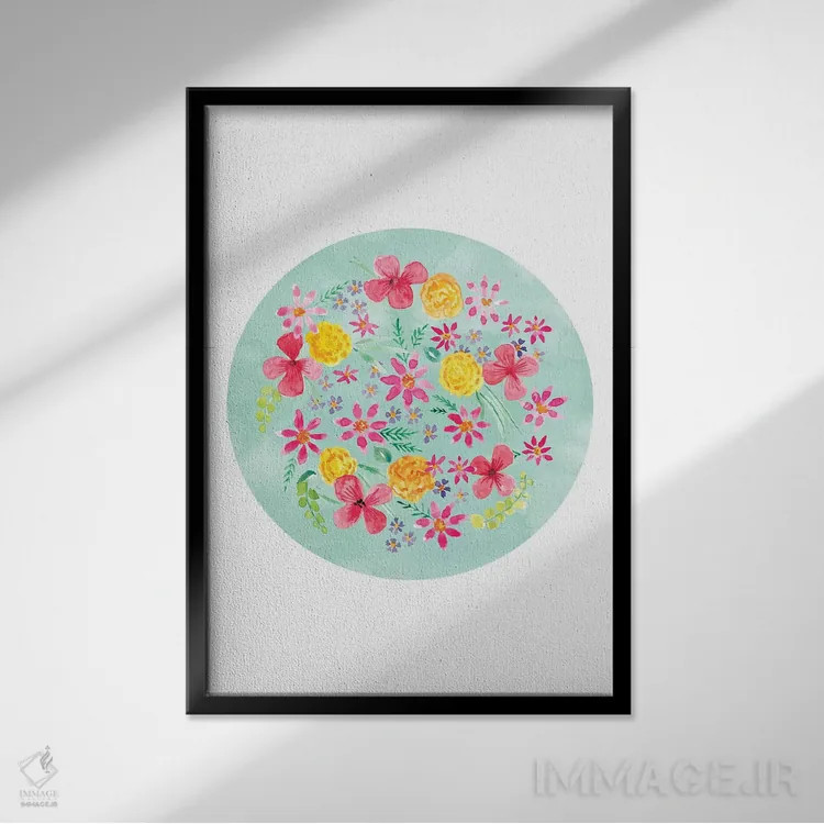 تابلو باغ سرسبز سه اثر آماندا مکگی - نمای قابدار مشکی