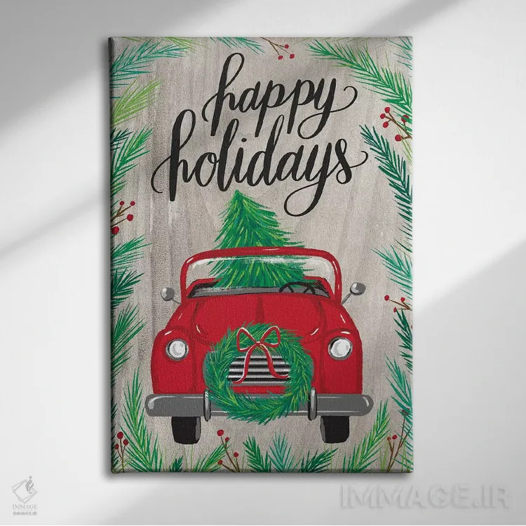 تابلو مزرعه کریسمسی یک اثر آماندا مکگی - نمای روبهرو روی دیوار