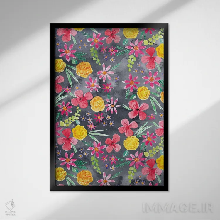 تابلو باغ سرسبز چهار اثر آماندا مکگی - نمای قابدار مشکی