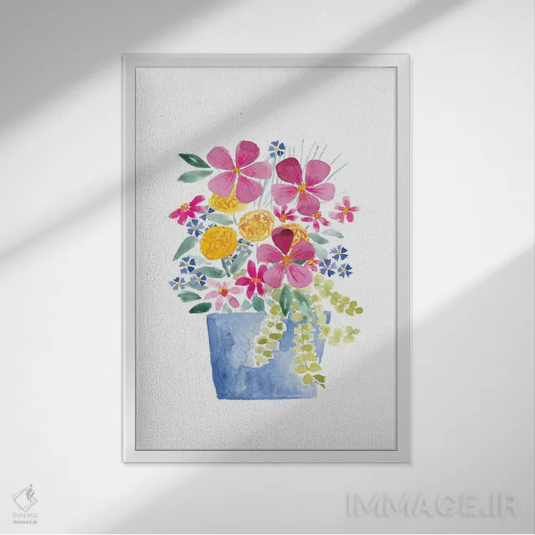 تابلو باغ سرسبز پنج اثر آماندا مکگی - نمای قابدار سفید